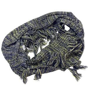 Vans Off The Wall Boast Infinity Scarf Black Green Knit Soft Warm Neck Warmer